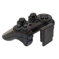 Manette de jeu sans fil 2,4 G à double vibration et double moteur pour console de jeu PS1/PS2, joystick et contrôleur
