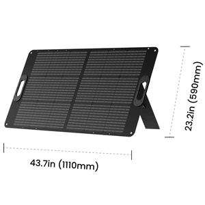 แผงโซลาร์เซลล์ขนาดเล็ก 100W สำหรับพกพา ใช้งานกลางแจ้ง พับได้ เหมาะสำหรับตั้งแคมป์ กำลังไฟ 100w โมโนคริสตัลไลน์ พลังงานแสงอาทิตย์ PV-100 พกพาสะดวกสำหรับการเดินป่า - Product Image 1