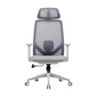 Chaise de bureau ergonomique en maille avec base 5 étoiles, hauteur réglable, support lombaire rotatif, confortable pour l'étude, la chambre et la maison