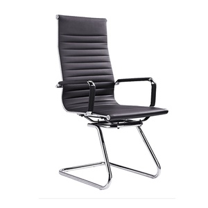 Chaise de bureau en cuir rouge rose, mobilier de bureau Dubaï - Product Image 4