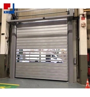 Porte rapide industrielle en aluminium à spirale, porte à enroulement en acier inoxydable pour entrepôt et atelier