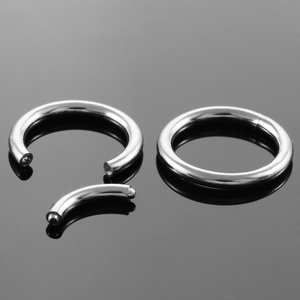 Anello al <span class=keywords><strong>naso</strong></span> Color <span class=keywords><strong>argento</strong></span> da 8/10mm 14g e 16g anello a segmenti senza cuciture anello a cerchio al <span class=keywords><strong>naso</strong></span> in titanio gioielli Piercing per il corpo aperto - Product Image 4