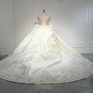 Robe de mariée de luxe Xs244, style Sweetheart, dos lacé, perles, broderie de cristaux, robe de mariée personnalisable, Jancember - Product Image 4