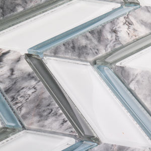 <span class=keywords><strong>Mosaico</strong></span> di marmo <span class=keywords><strong>naturale</strong></span> <span class=keywords><strong>in</strong></span> <span class=keywords><strong>pietra</strong></span> blu bianco grigio blu bianco <span class=keywords><strong>in</strong></span> vetro <span class=keywords><strong>naturale</strong></span> a forma di foglia per l'arredamento della camera d'albergo - Product Image 5