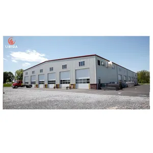 Taller/almacén/garaje/hangar prefabricado de edificio de estructura de acero prefabricado moderno de alta calidad precio