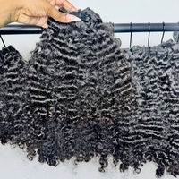 Paquets de cheveux bouclés birmans bruts vente en gros de cuticules vierges crues non transformées vendeur de cheveux humains crus bouclés birmans crépus alignés