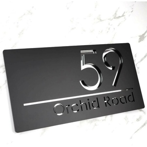 Letrero Moderno de Números de Casa de Fábrica, Letrero de Acrílico y PVC para Número de Habitación de Negocios, Placa de Puerta para Hogar, Oficina, Tienda, Empresa, Centro Comercial, Parque - Product Image 5