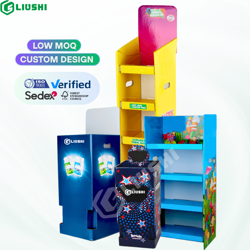Shop Product Advertising Cardboard Display Stand for Sunglasses Eyewear Cosmetics Products Water Bottle Display Stands
