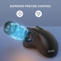 Mouse Trackball USB Nirkabel 2400DPI Isi Ulang Ergonomis untuk Tangan Kanan untuk PC Laptop - Tersedia