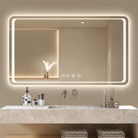 Miroir de salle de bain intelligent multifonctionnel en gros avec Bluetooth et anti-buée