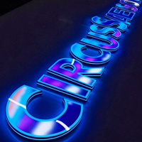Letrero Luminoso Personalizado con Letras de Canal LED RGB |   Logotipo 3D con Iluminación Frontal que Cambia de Color |   Letreros Iluminados Controlados por Aplicación |   Venta al por Mayor OEM