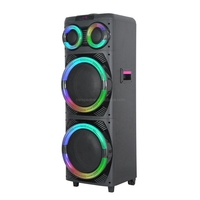 CSN-L7 Prix de gros direct usine Enceinte de fête double 12 pouces 100W avec anneau lumineux RGB TWS Prise en charge OEM ODM USB TF AUX