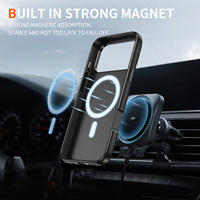 Nouvelle coque de téléphone magnétique sans fil noire SJ en TPU+PC pour 17/16/15/14 Pro Max, antidérapante, finition mate givrée, antichoc