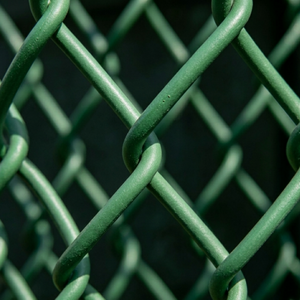 Security Wire Mesh Rectangle Green Chain Link Fence Powder Coating Galvanized Steel Outdoor <b>Frame</b> Modern UV Resistant Fencing - Product Image 1