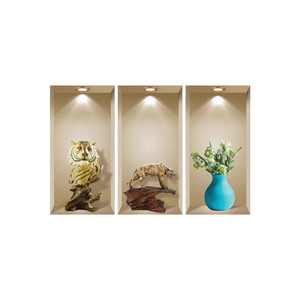 Set di tre decalcomanie da parete in finta nicchia 3D Peel e Stick HMS Ala - Product Image 4