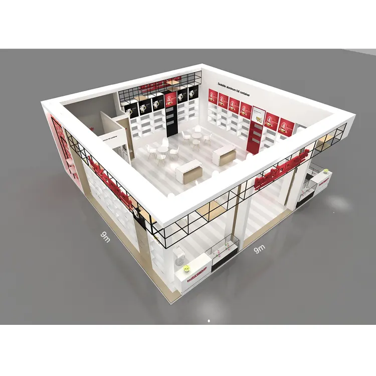 Offre Spéciale 10x20 standard en bois modulaire affichage exposition vêtements cuisson décrochage conception Expo salon stand