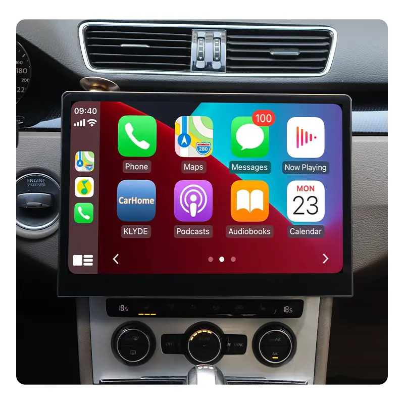 KLYDE schermo IPS da 12.2 pollici Android 12 Audio autoradio lettore multimediale con controllo vocale Carplay per auto universale