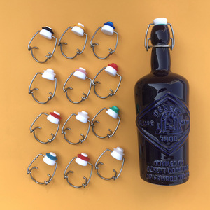 <span class=keywords><strong>Bouchon</strong></span> de bouteille à bascule en céramique ou en plastique, couvercle à bascule en acier inoxydable avec joint en caoutchouc <span class=keywords><strong>pour</strong></span> bouteilles de bière et de boissons en verre - Product Image 4