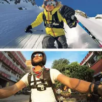 Support de poitrine universel 6 en 1 pour téléphone, harnais réglable pour vlog, cyclisme, randonnée, caméra d'action en extérieur