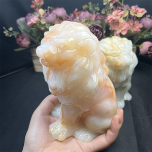 งานแกะสลักสัตว์ขนาดใหญ่จากหยกอัฟกัน งานแกะสลักสิงโตจากหยกอัฟกันสำหรับตกแต่ง - Product Image 2