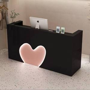 K 2026 New Best Selling Custom Reception Desk Beauty Salon Counter Small Reception Table Nail Salon Circular Reception Desk - Product Image 5