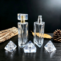 Flacons de parfum en stock, col de 15 mm, flacons de parfum vides en verre transparent de 30/50 ml, flacons en verre rechargeables, emballage en gros
