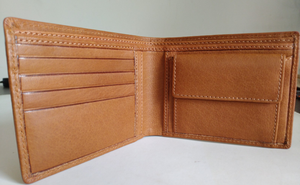 Cuero de diseñador más vendido de grano completo de longitud larga-4 bolsillos para tarjetas 2 mangas dobles 1 bolsillos para monedas Vintage Oil Pull-Up Fold - Product Image 2