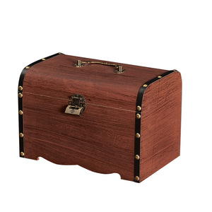 Alcancía <span class=keywords><strong>de</strong></span> Madera Maciza Pequeña Vintage, Hecha a Mano y Personalizada, <span class=keywords><strong>Caja</strong></span> <span class=keywords><strong>de</strong></span> Madera para Guardar Dinero, Decoración del Hogar - Product Image 1