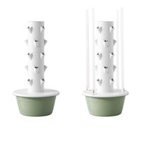 Simo 2025, le plus récent kit d'hydroponie en tour d'aquaponie verticale, pompe, plante, fraise, multicouche, matériau ABS durable, blanc
