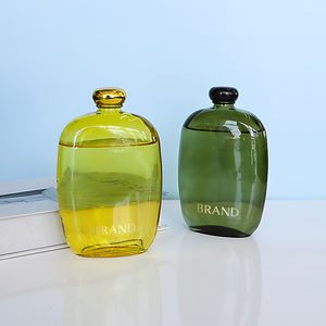 TOP Offre Spéciale 100ml 250ml 350ml 500ml Plat Clair Froid Liqueur Boisson Jus Café Vin Flacon En Verre Bouteille Avec Bouchon En Plastique - Product Image 2