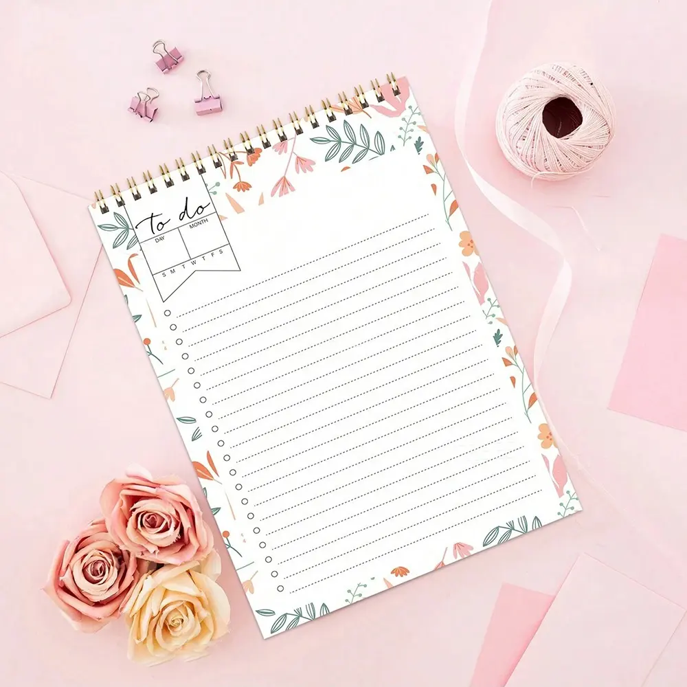 Utilizzo della promozione design personalizzato memo pad journal notebook a spirale piano book to do list