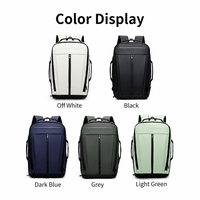 SHBOR Black Oxford Fashion Unisex Travel Daypack-Anti-Theft Kapasitas Besar (20-39L) Kompartemen Laptop Ringan Pegangan Lembut