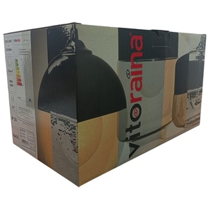 Smoked Glass <b>Pendant</b> Light <b>E27</b> 130x285mm Modern Ceiling Fixture - Product Image 2