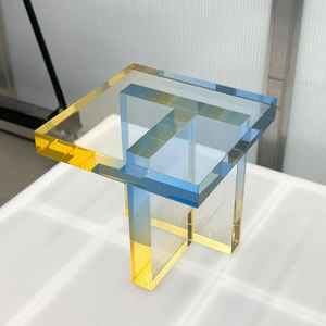 Nordic <span class=keywords><strong>Pink</strong></span> Purple Small Tea <span class=keywords><strong>Table</strong></span> Light Luxuriöse Shows Acrylverkleidung eckiger Tisch - Product Image 6