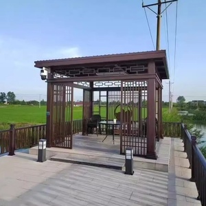 Nuevo pabellón de aleación de aluminio de estilo chino para patio exterior, pabellón pequeño <span class=keywords><strong>a</strong></span> prueba de lluvia de cuatro esquinas para <span class=keywords><strong>la</strong></span> comunidad - Product Image 2