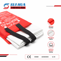Couverture anti-feu d'urgence en fibre de verre enduite de silicone, à libération rapide, résistante à la chaleur, pour la maison et la cuisine