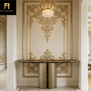 Table console décorative de luxe en céramique italienne pour salon et <span class=keywords><strong>couloir</strong></span>, table console d'angle en métal de haute qualité pour hôtel - Product Image 1