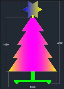XOBLED <b>LED</b> Christmas <b>Tree</b> Display <b>Light</b> Blue Color Indoor Use Full Color P2.5mm High Resolution - Product Image 4