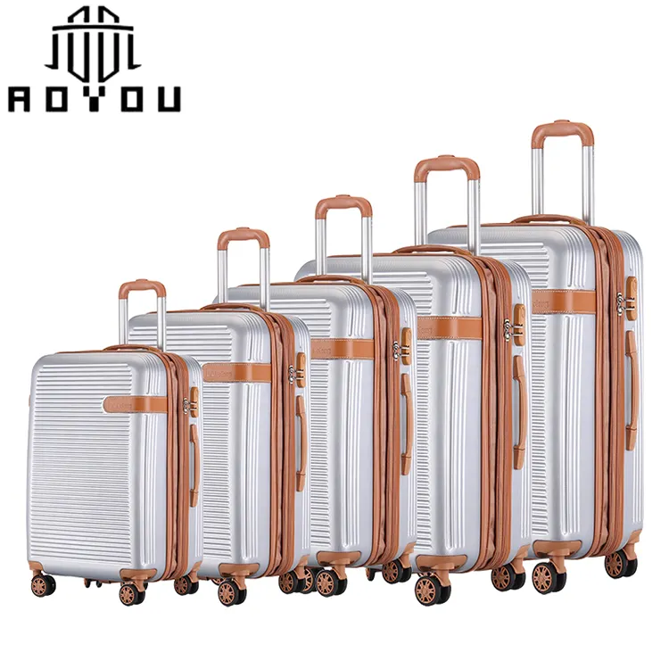 2023 Custom Design 5piece Suit Cases Travel Trolley Luggage Sets Scooter Travelling Suitcase