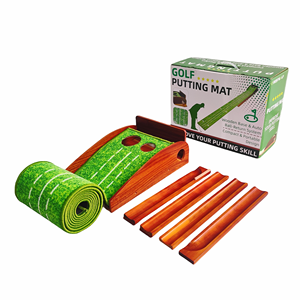 <span class=keywords><strong>Mini</strong></span> Oficina interior/exterior Putting Green Base de madera con alfombra de terciopelo para practicar - Product Image 4