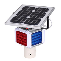 Aluminium-Profil Solar-Stroboskoplicht 9V Rot-Blau Doppel-LED Verkehrssignal-Warnleuchte für Straßenbau