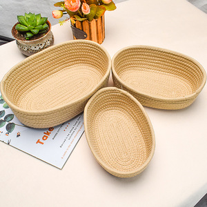 Cestas de Almacenamiento Tejidas de Cuerda de Algodón, Venta Caliente de Fábrica, Cestas Organizadoras para Decoración del Hogar - Product Image 4