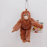 Peluche de gorille de simulation de dessin animé, poupée gorille singe à longs bras en peluche, pendentif, porte-clés pour sac à dos, pour cadeaux