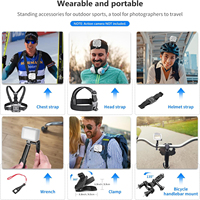 50-in-1 360° drehbarer Aluminium-Fahrradlenkerhalter mit Motorrad-Clip-Halterung für Action-Kamera 9/6/7/8