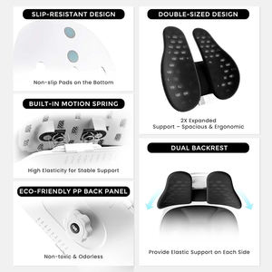 Cuscino Ergonomico Ortopedico per Sedia da Ufficio, Supporto Lombare Morbido e Traspirante, Elastico, Regolabile in Altezza, Pieghevole - Product Image 6