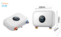 4.5kW 220-240V Écran tactile Température constante Chauffe-eau instantané Douche électrique sans réservoir Chauffe-eau