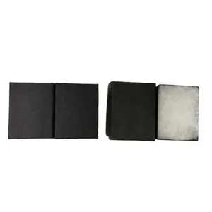 Z21BP матовые черные картонные коробки из двух частей 21 Размер хлопчатобумажные коробки с прямоугольной формой тиснением печать ювелирные изделия подарок
