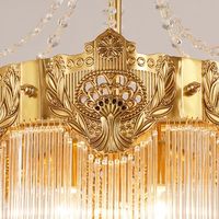 Bijouterie Intérieur Décoratif Hôtel Salon Salle À Manger Lustre En Cristal De Verre Suspension En Laiton
