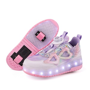 Chaussures à LED pour enfants avec chargement USB, style marche, respirantes, décontractées, avec roulettes, pour la vente en gros - Product Image 1