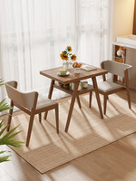 Ensemble table et chaises de balcon en bois massif, trois pièces, empilable, design moderne, mobilier pour petits appartements ZY006